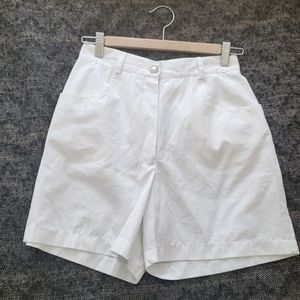 White summer shorts